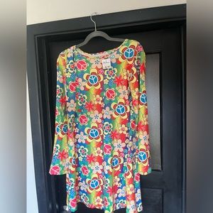 70s style dress with belt/headband
